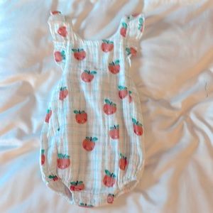Angel Dear jumper summer peaches and plaid! Brand new with tags